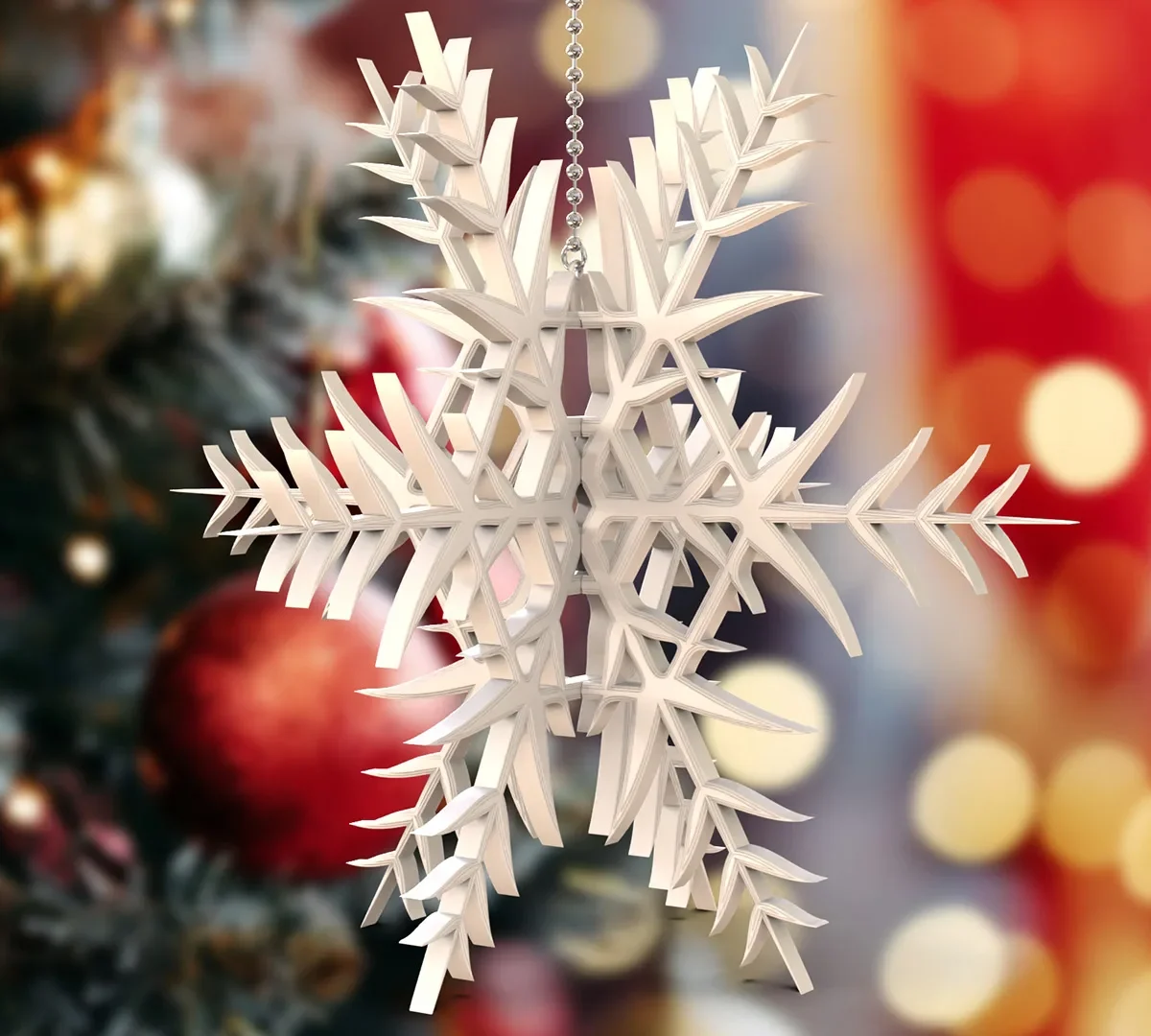 3D Snowflake Ornament 3D Print Model STL Files