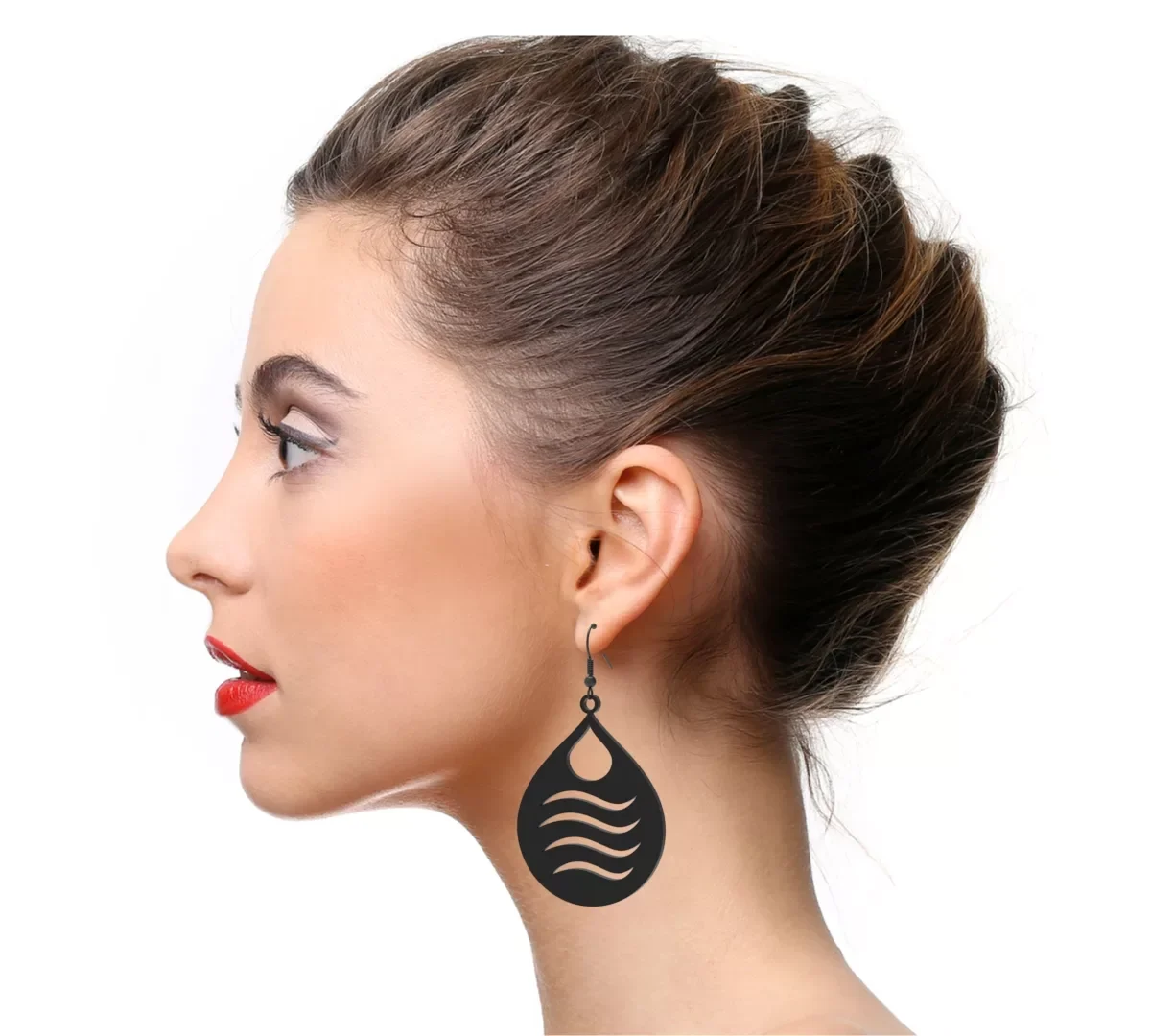 Abstract Drop Ear Ring 19 3D Print STL Files