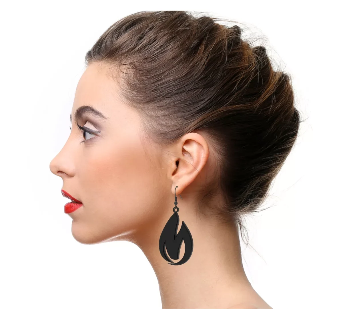 Abstract Drop Ear Ring 08 3D Print STL Files