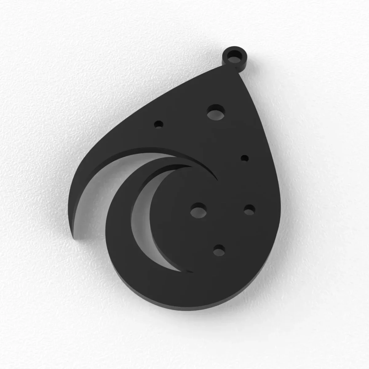 Abstract Drop Ear Ring 18 3D Print STL Files