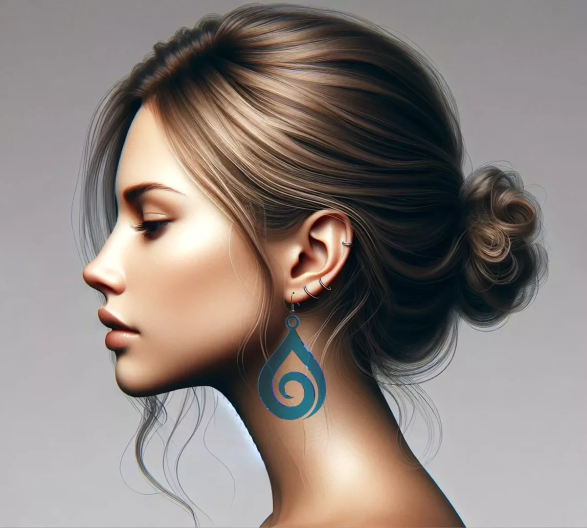 Delicate Dream Drop Ear Ring 3D Print STL Files